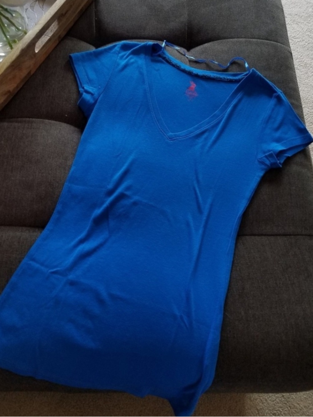 Cobalt Blue Short Sleeve T-shirt from Italy